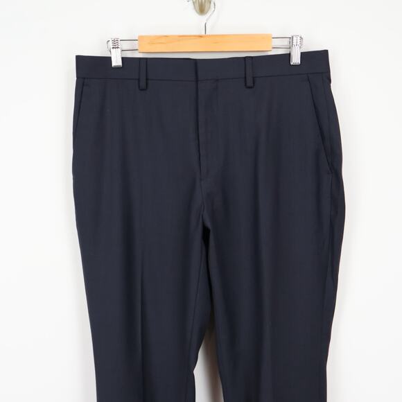 J.Crew Men Crosby Classic Fit Suit Pant Italian Worsted Wool Dark Navy 31x30 NWT - Picture 3 of 9